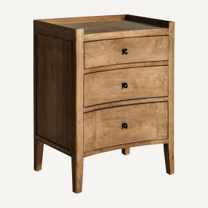 Mesita de noche Lahn estilo colonial fabricado en madera de abeto