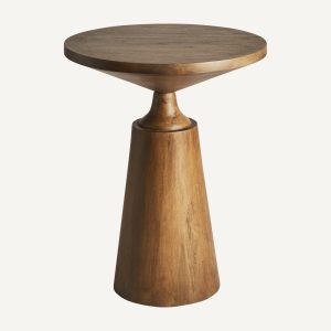 Mesa auxiliar Beaune de estilo contemporáneo en madera de pino