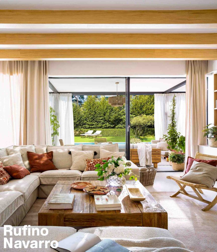 Salón acogedor veraniego